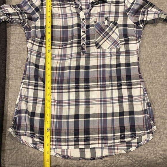 Kuhl Tencel Blue Gray Plaid Pullover Tunic EUC - Picture 15 of 16